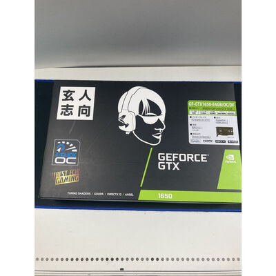 【大宮店】中古  玄人志向 GF-GTX1650-E4GB/OC/DF (GTX1650 4G GDR5) 139577 
