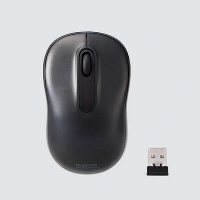 エレコム  M-DY11DRSKBK (抗菌 ワイヤレス静音光学式マウス 3ボタン/Mサイズ ブラック) 