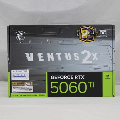 【通販センター】中古  MSI GeForce RTX 5060 Ti 16G VENTUS 2X OC PLUS（RTX5060Ti 16GB） 3480035064 