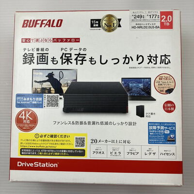【秋葉原本店】中古  BUFFALO HD-NRLD2.0U3-BA(USB3.1 外付HDD 2TB 黒) 3410011367 