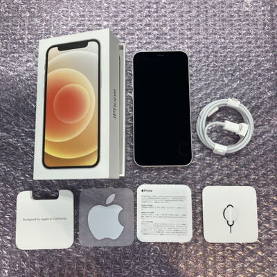 【千葉店】中古  【SIMロック解除済み】【au】Apple iPhone12 mini 5.4インチ 64GB (ホワイト)  MGA63J/A 155619 