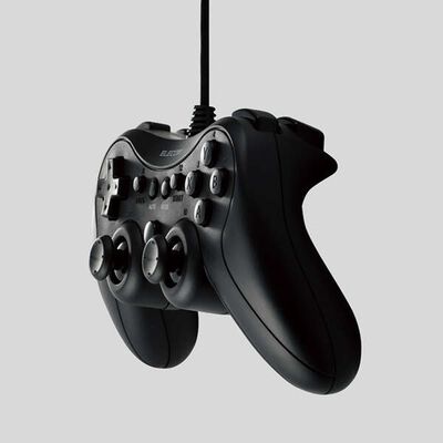 エレコム  JC-GP20SBK (有線スタンダードゲームパッド GP20S ストレート配置) 