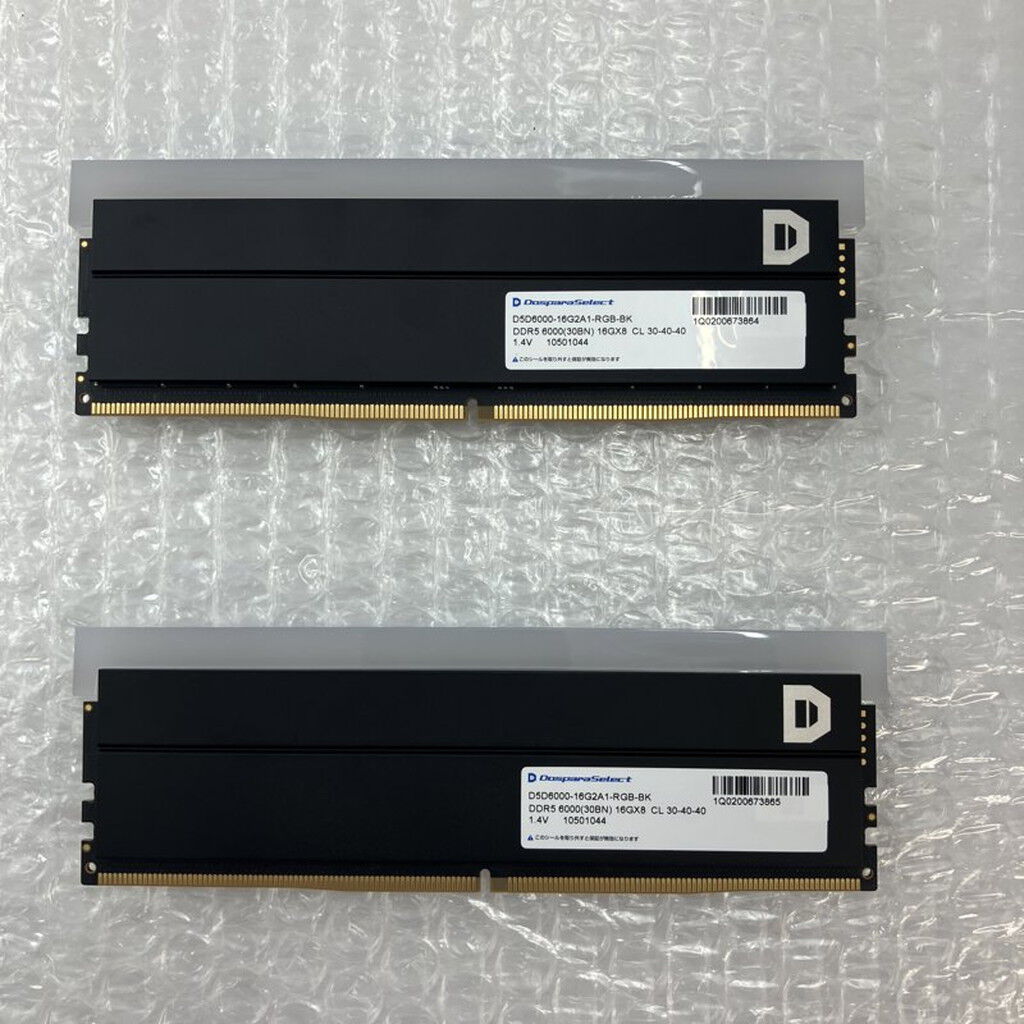 中古 16GB 2枚組(合計32GB) PC5-48000/DDR5-6000 デスクトップ用