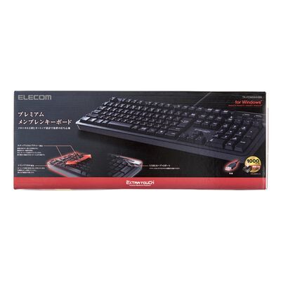 エレコム  TK-FCM094HBK (USBハブ付有線プレミアムメンブレンキーボード) 