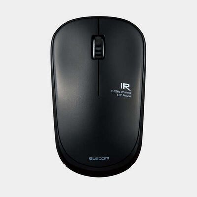 エレコム  M-IR07DRKBK (抗菌省電力 ワイヤレスIRマウス 3ボタン ブラック) 