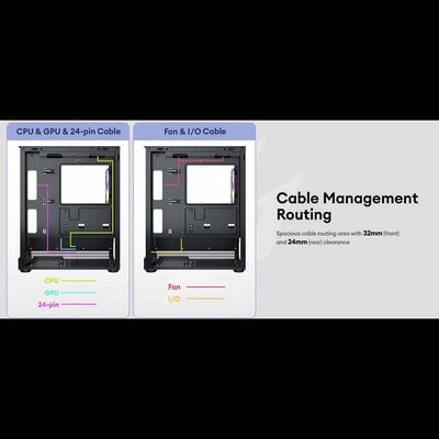Okinos  Aqua UNO Canary (MicroATX ガラス ブラックイエロー) 