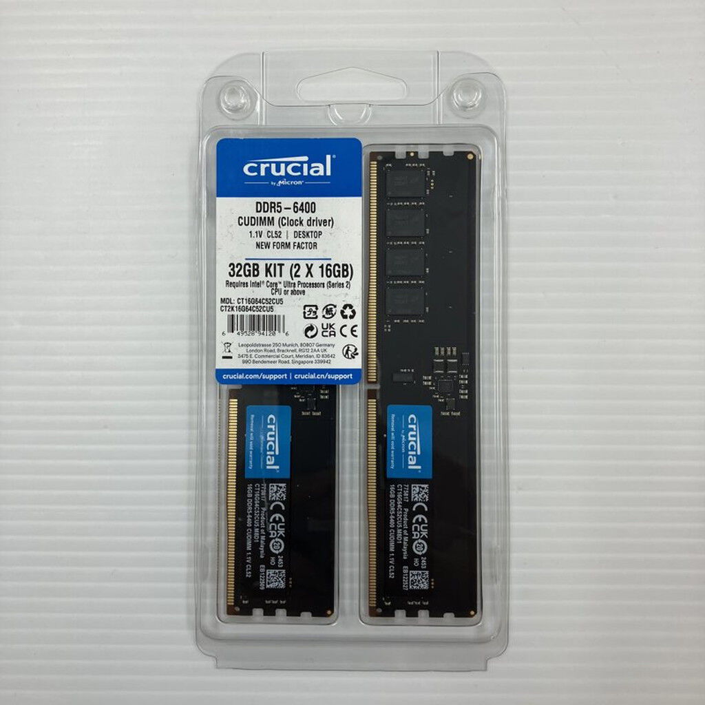 中古 Crucial CT2K16G64C52CU5(DDR5 PC5-51200 16GBx2) 3410014204