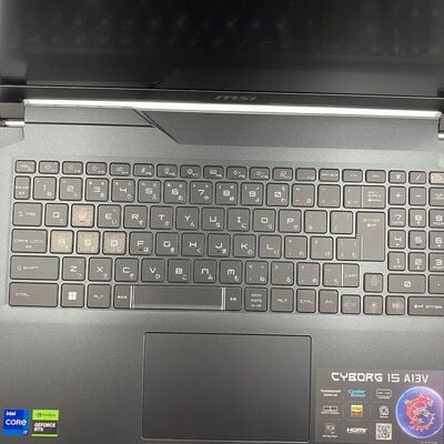 【新潟店】中古  MSI Cyborg 15 A13VFK-4125JP(i7-13620H/16GB/SSD1TB/RTX4060/15.6 1920x1080/W11H) 3290006939 