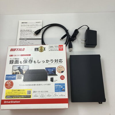 【秋葉原本店】中古  BUFFALO HD-NRLD2.0U3-BA(USB3.1 外付HDD 2TB 黒) 3410011367 