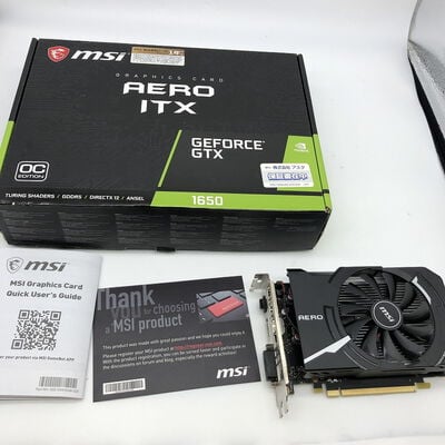 【宇都宮鶴田店】中古  MSI GeForce GTX 1650 AERO ITX 4G OC(GTX1650 4G GDR5) 139574 
