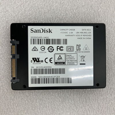 【京都店】中古  SanDisk SDSSDXPS-240G(2.5 SATA 240GB) 3180006089 