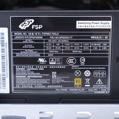 【通販センター】中古  Lenovo LEGION T5(Intel Core i7 10700/16GB DDR4 (PC4)/SSD500GB/なし/NVIDIA GeForce GTX 1660 SUPER 6GB/Wi-Fi/W11H64 MAR) 203789 