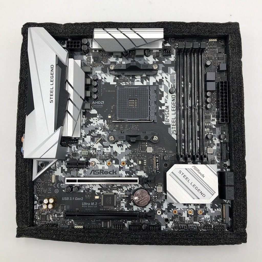 中古 Asrock B450M STEEL LEGEND 4580001840 （312970） ｜ パソコン