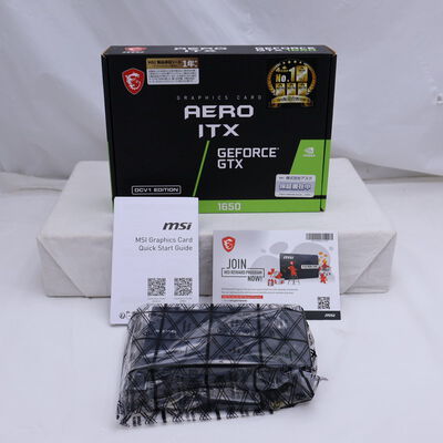 【通販センター】中古  MSI GeForce GTX 1650 AERO ITX 4G OCV1（GTX1650 4GB） 3480043280 