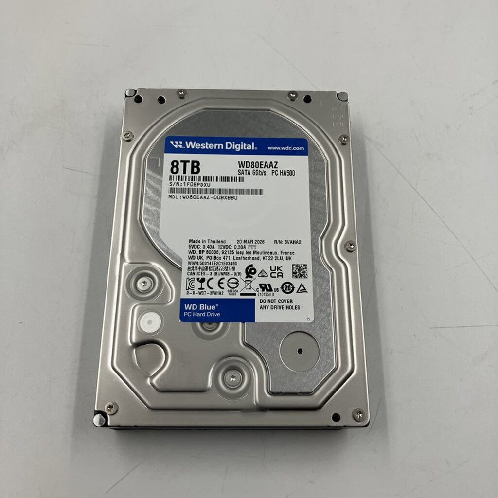 中古 W.D WD80EAAZ (SATA3 8TB 5640rpm 256MB) 3280023455 （385326
