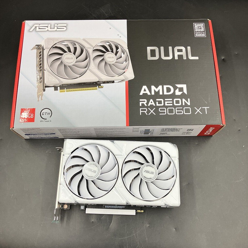 中古 ASUS DUAL-RX9060XT-16G 使用期間1ヶ月程度 ASUS DUAL-RX9060XT