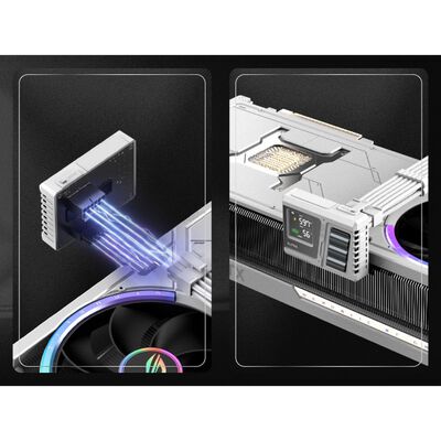 EZDIY  ALPHA TS13 - ATX 3.1 12V-2x6 Temp-Sensing U-Shape GPU Power Adapter - White - STD EZDPI248-1 (スタンダードモデル ホワイト) 