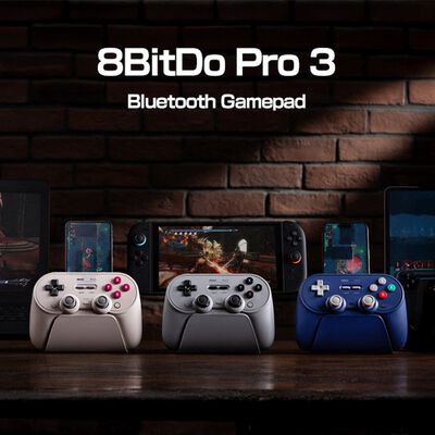 8BitDo  Pro 3 Bluetooth Gray (ワイヤレス ゲームパッド グレー) 