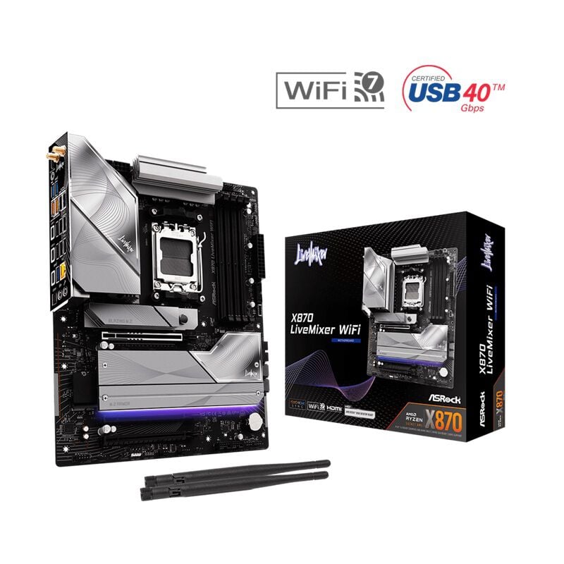 ASRock X870 Livemixer WiFi (X870 AM5 ATX) ｜ パソコン通販の