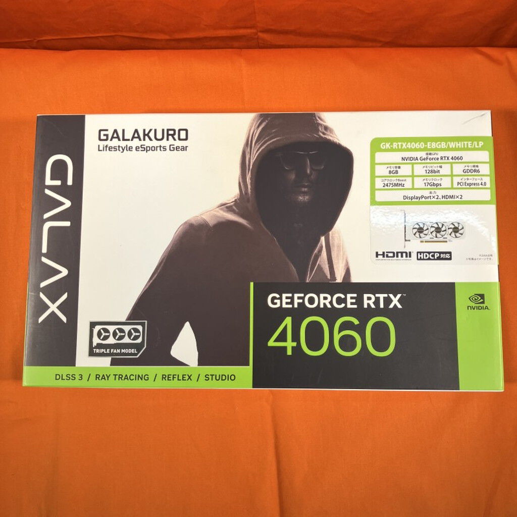 玄人志向 RTX4060 LP 白色モデル 未使用 開封済 玄人志向 RTX4060 LP 白色モデル 未使用 開封済 玄人志向、ホワイト