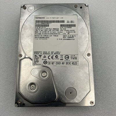 【新潟店】中古  各社 3.5インチ HDD 2TB SATA （デスクトップ用） 121849 
