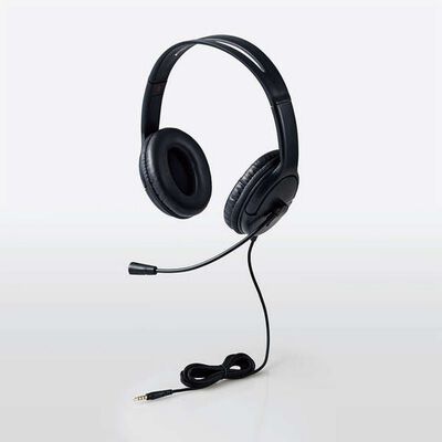 エレコム  HS-HP07STBK (指向性マイク ノイズキャンセリング 大型ヘッドセット 4極) 