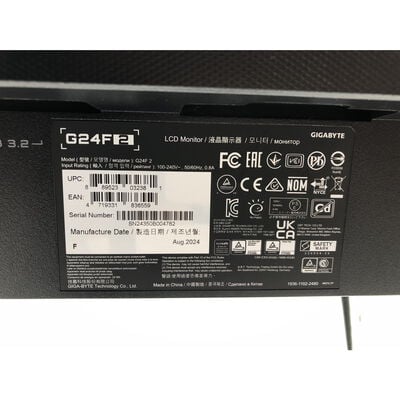 【水戸赤塚店】中古  GIGABYTE G24F 2 (23.8"W 2H1DP 1ms IPS 165Hz) 4680002243 