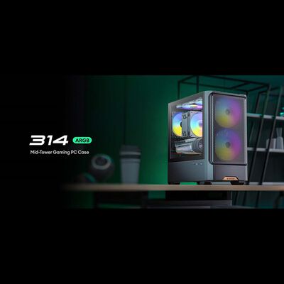 Okinos  314 ARGB (MicroATX ガラスパネル ブラック) 