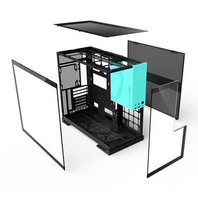 Geometric Future  Model 5 Black Blue GF-M5-BB (E-ATX ガラス ブラック/ターコイズブルー) 