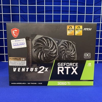 【横浜駅前店】中古  【LHR版】MSI GeForce RTX 3060 Ti VENTUS 2X OCV1 (RTX3060Ti 8GB) 3400009195 