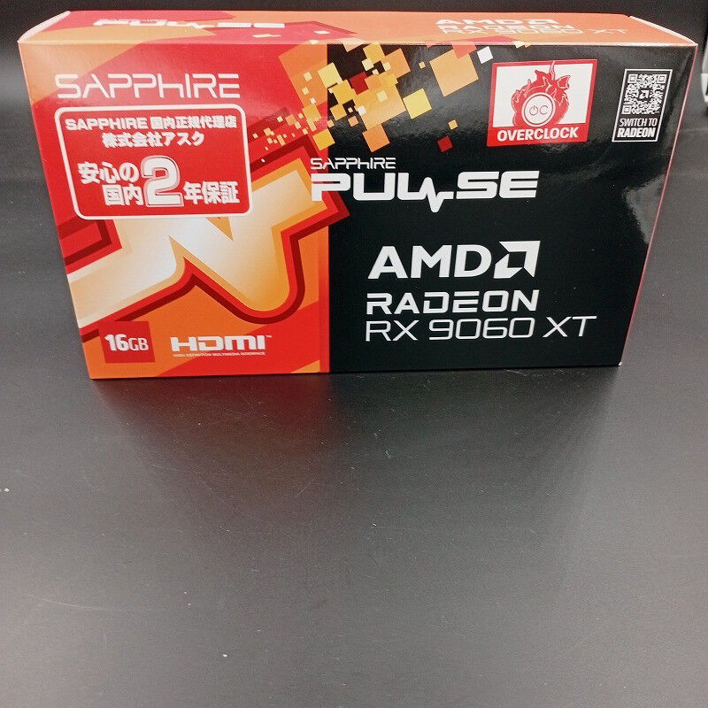 らぴ。 中古 SAPPHIRE PULSE Radeon RX9060XT GAMING OC 16GB AMD