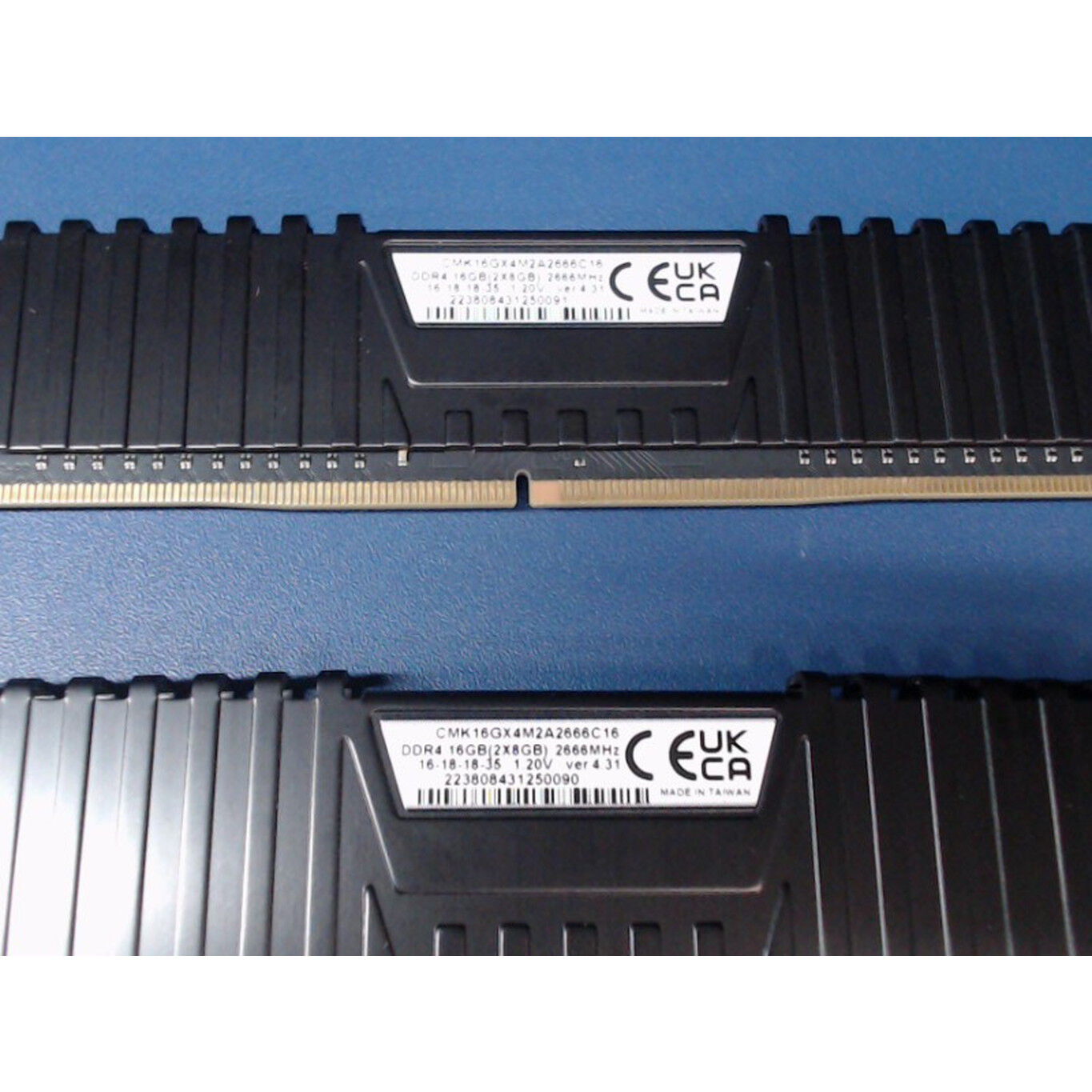 中古 8GB 2枚組(合計16GB) PC4-21300/DDR4-2666 デスクトップ用