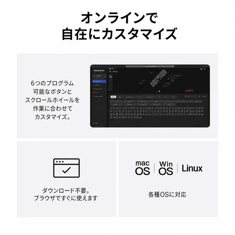 Keychron Nape Pro NP-2 (ワイヤレストラックボールマウス ブラック