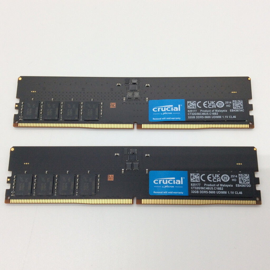 中古 32GB 2枚組(合計64GB) PC5-44800/DDR5-5600 デスクトップ用