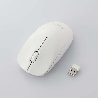 エレコム  M-LE10DRWH (USB無線光学式マウス Lサイズ ホワイト) 