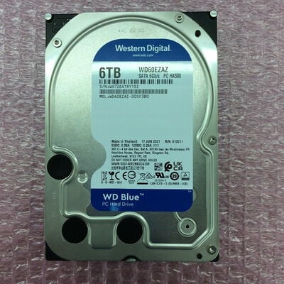 【なんば店】中古  WESTERN DIGITAL WD60EZAZ-00SF3B0（3.5インチ HDD 6TB SATA） 3480029639 