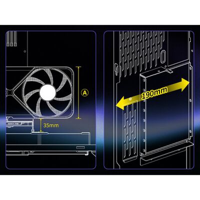 EZDIY  AH18 PCIe 5.0 ARGB Multi-Angle Vertical GPU Mount White YIHPI349-1 (PCIe 5.0 ARGB マルチアングル縦型GPUマウント ホワイト) 