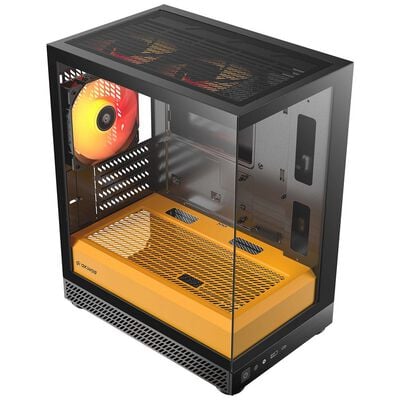 Okinos  Aqua UNO Canary (MicroATX ガラス ブラックイエロー) 