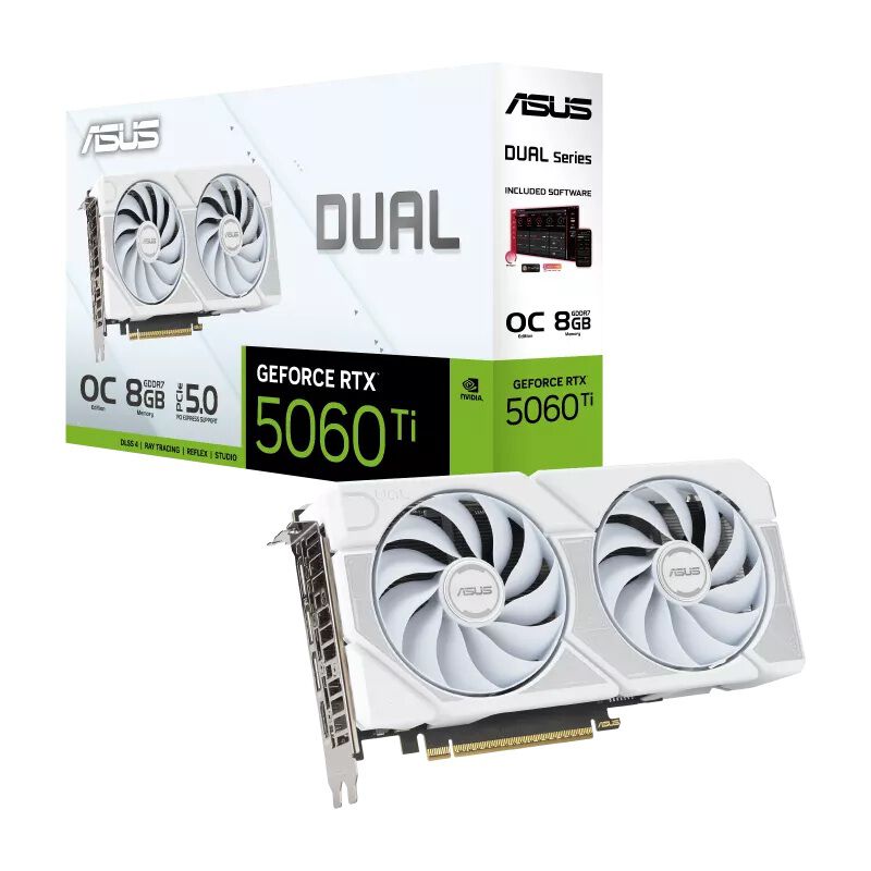 ASUS DUAL-RTX5060TI-O8G-WHITE (GeForce RTX 5060 Ti 8GB