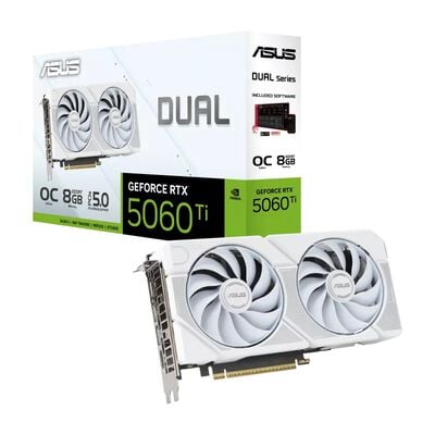 ASUS  DUAL-RTX5060TI-O8G-WHITE (GeForce RTX 5060 Ti 8GB) 