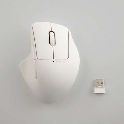 エレコム  M-SH30DBSKWH (無線抗菌静音マウス&ldquo;SHELLPHA&rdquo;チルト機能付き7ボタン ホワイト) 