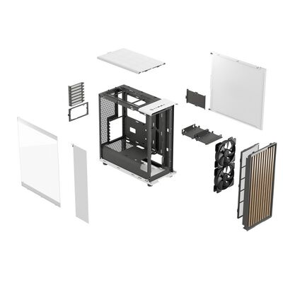 Fractal Design  North Chalk White TG Clear FD-C-NOR1C-04 (ATX ガラス ホワイト) 