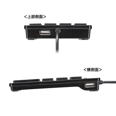 サンワサプライ  NT-18CUHBK USBテンキー（Type-Cコネクタ・USB2.0ハブ付き） 