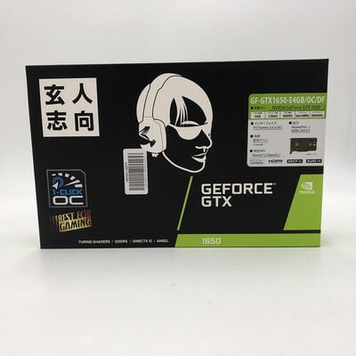 【盛岡都南店】中古  玄人志向 GF-GTX1650-E4GB/OC/DF (GTX1650 4G GDR5) 139577 