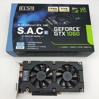 【大分店】中古  ELSA GeForce GTX 1060 6GB S.A.C R2 GD1060-6GERS2 3480037239 