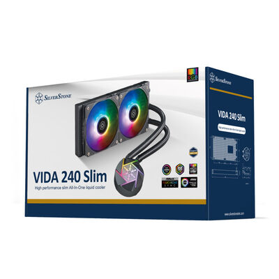 SilverStone  VIDA 240 SLIM  SST-VD240-SLIM (240mm ARGB ブラック) 