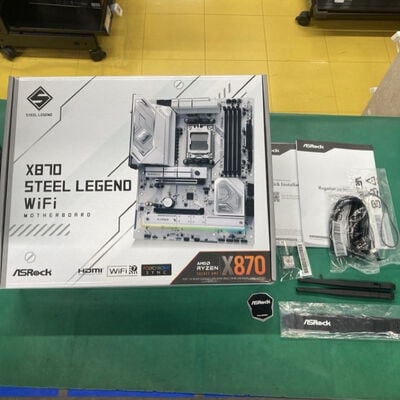 【千葉店】中古  ASRock X870 Steel Legend WiFi (X870 AM5 ATX DDR5) 172202 