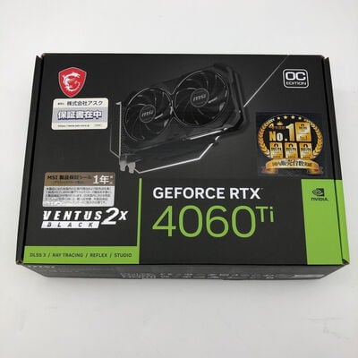 【大分店】中古  MSI GeForce RTX 4060 Ti VENTUS 2X BLACK 8G OC（RTX4060Ti 8GB） 3480035786 