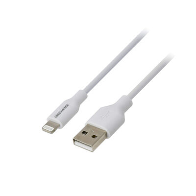 グリーンハウス  USB Type-A to Lightning充電・データ転送ケーブル GH-ALTUG200-WH 2m ホワイト 