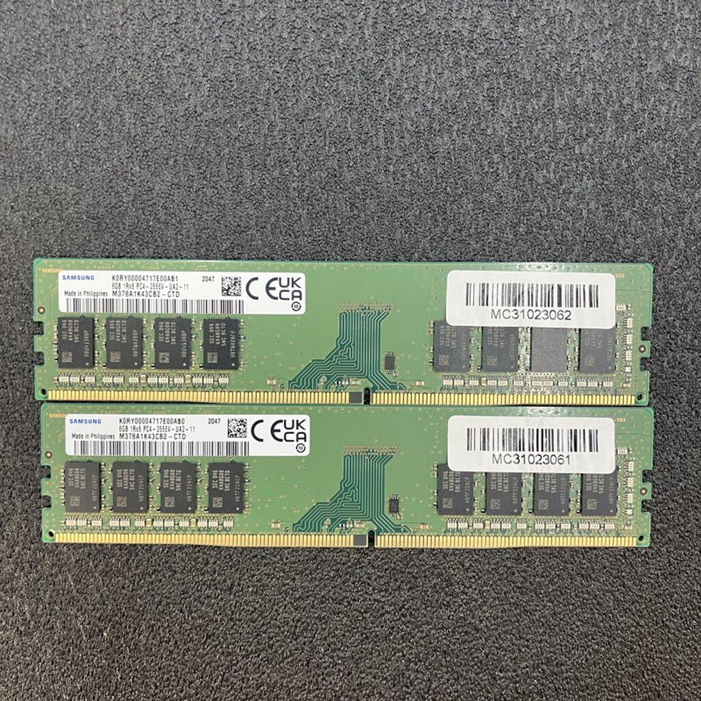 中古 8GB 2枚組(合計16GB) PC4-21300/DDR4-2666 デスクトップ用 190926